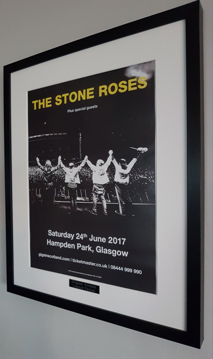 The Stone Roses Framed Original Poster Hampden Park 2017 RARE - Icon ...
