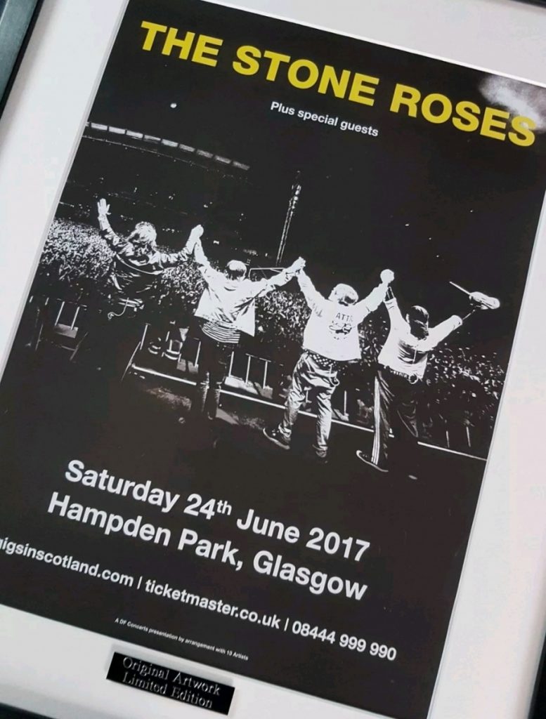 The Stone Roses Framed Original Poster Hampden Park 2017 RARE - Icon ...