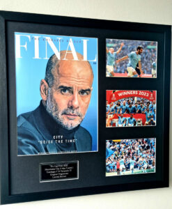 Manchester City FA Cup winners 2023 framed montage